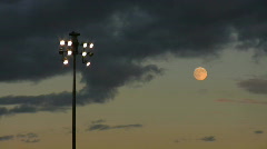 Time lapse moon and clouds over sport field [138751656] | 写真素材・ストックフォトのアフロ