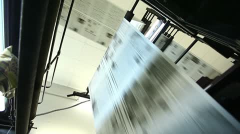 view on huge press shop typography machine