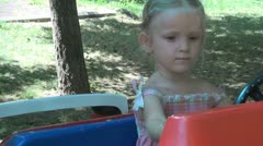 Child Driving a Toy Car at Playground, Little Girl Playing … [44626281] | 写真素材・ストックフォトのアフロ