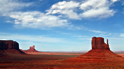 Monument valley at day time, time lapse