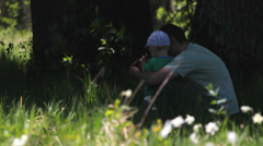 Lovely scenery, little son close to young father, child look … [45619043] | 写真素材・ストックフォトのアフロ