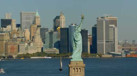 Statue of Liberty and Manhattan, New York City