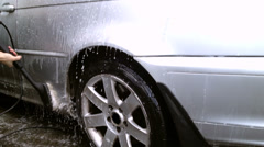 Jet washing pressure washing car with brush [46037901] | 写真素材・ストックフォトのアフロ