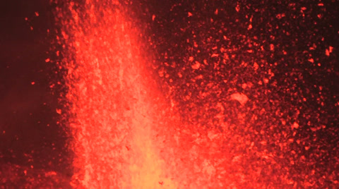 Volcanic eruption beautiful close up