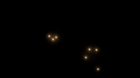 Shining Aliens Objects Flickering in the Sky