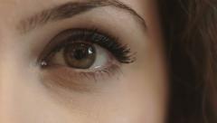 young cute girl's eye in foreground: face, look, looking into … [46414080] | 写真素材・ストックフォトのアフロ