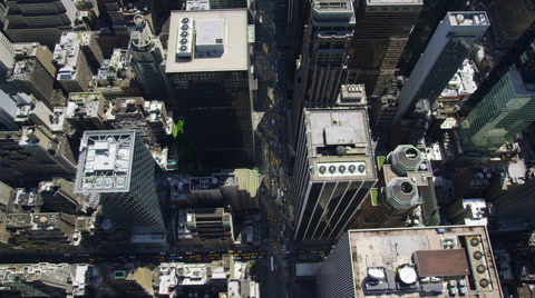 Aerial view of New York City from helicopter