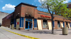 ATF agents at charred riot scene at CVS in Baltimore, MD [127472947]の報道 ...