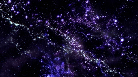 Traveling through star fields in deep space - Video Background 2119 HD, 4K