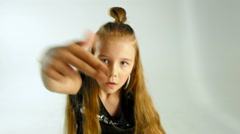 Portrait of Dancing Stylish Young Model Teenager Girl In Casual … [46965100] | 写真素材・ストックフォトのアフロ