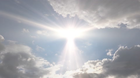 heavenly sun light cloudscape background effect