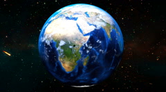 Beautiful Earth rotation. HD 1080. 3D rendering. [46475807] | 写真素材・ストックフォトのアフロ