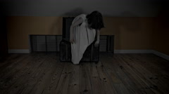 4k Halloween Shot of a Child crawling from a Vintage Chest [46381178] | 写真素材・ストックフォトのアフロ