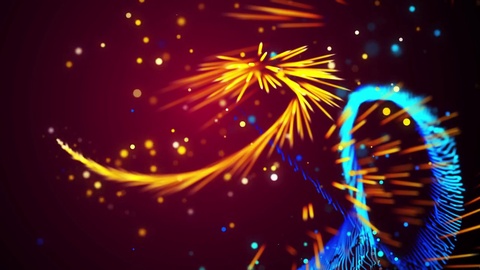 Dancing Fireworks Particles Light Streak Looping Motion 4K