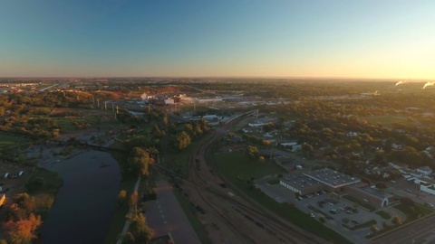 Aerial South Dakota Sioux Falls September 2016 4K