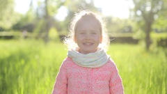 Adorable little girl looking at camera, smile. Health life, … [44144903] | 写真素材・ストックフォトのアフロ