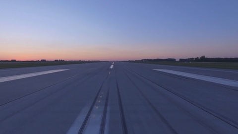 Plane takes off from runway - POV 4K