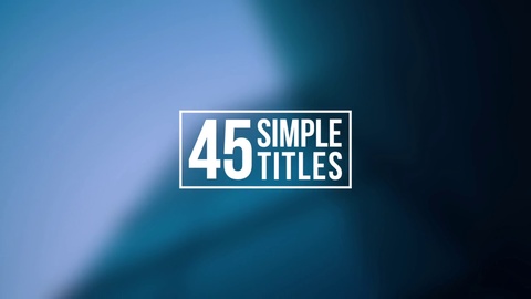 45 Simple, Flat And Minimal Titles