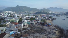 Aerial Residential area and bridge,Nha Trang,Vietnam [138178367] | 写真素材・ストックフォトのアフロ