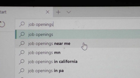 JOB OPENINGS - SEARCH BAR TYPOGRAPHY