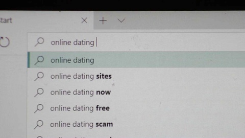 ONLINE DATING - SEARCH BAR TYPOGRAPHY