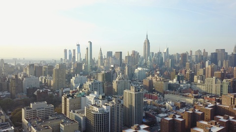 Drone Zoom In - New York City, Midtown