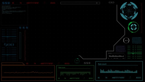 Futuristic infographic elements.HUD animation.Digital interface.