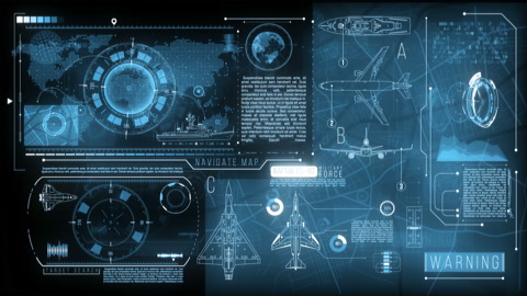 Infographic Military Navigation Display Data