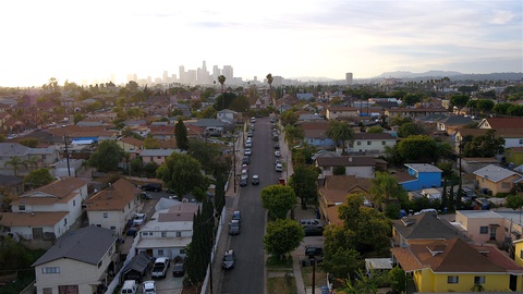 Downtown Los Angeles Aerial from Boyle Heights