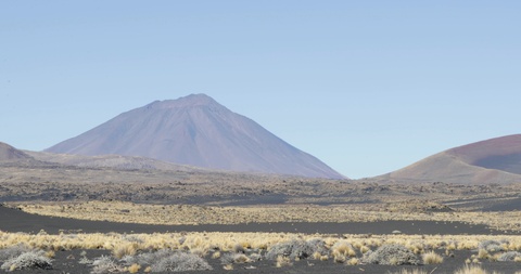 Payunia National Park, volcanic zone made of lapillis, volcanic substrate