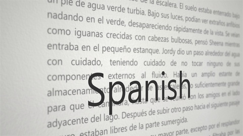 Learning Foreign Language Typography Concept - Spanish