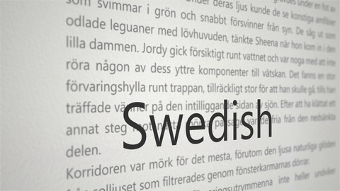 Learning Foreign Language Typography Concept - Swedish