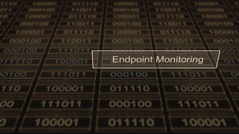 Binary code typography - Endpoint Monitoring Animation