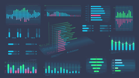 Set of decorative infographic data