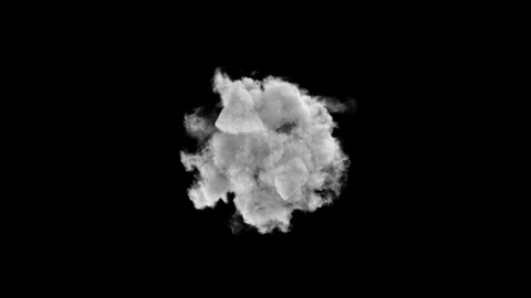 Smoke, steam explosion or puff animation with alpha channel