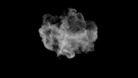 Smoke, steam explosion or puff animation with alpha channel