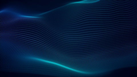 beautiful abstract wave technology background with blue light digital effect cor