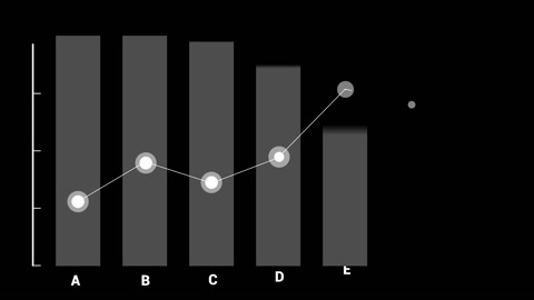 Isolated overlay infographic element - line graph. Isolated.