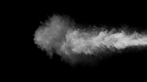 Smoke, steam explosion or puff animation with alpha channel