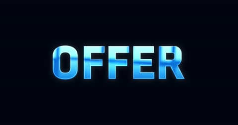 Offer. Electric lightning text. Logotype