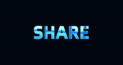 Share. Electric lightning word. Text Animation