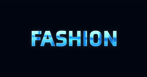 Fashion. Electric lightning word. Text Animation