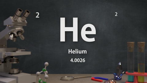 Infographic of 2 Element He Helium of the Periodic Table