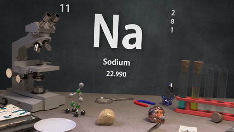 Infographic of 11 Element Na Sodium of the Periodic Table