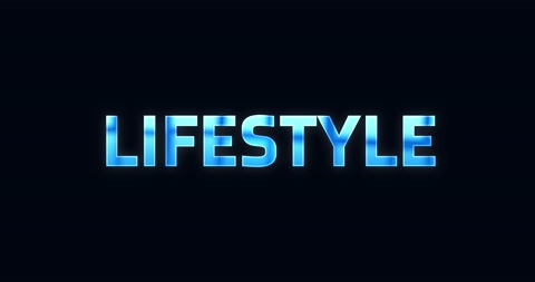 Lifestyle. Electric lightning word. Text Animation