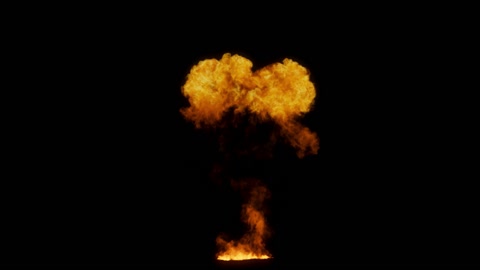 3D small ground explosion for war, disaster and other scenes, no obvious smoke