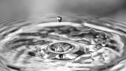 Super Slow Motion Detail Shot of Water Drop at 1000 fps.