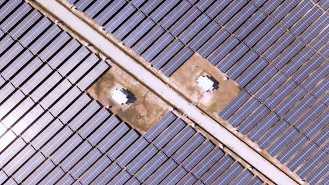 4k Footage of solar panel use for industry and future  technology.