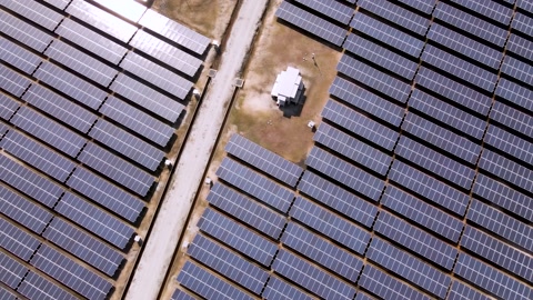 4k Footage of solar panel use for industry and future  technology.