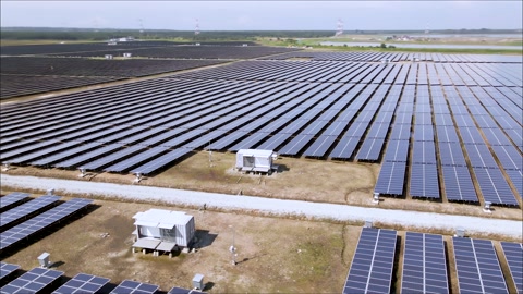 4k Footage of solar panel use for industry and future  technology.